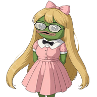 amphibian animal anime bowtie breasts clothes dress female frog glasses green_skin hair lips nas nas:pepe open_mouth pepe pepe_the_frog subnas:apu transparent_background // 1200x1200 // 820.9KB