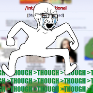 4chan animated arm bloodshot_eyes crying dance full_body glasses greentext hand int_(4chan) leg monkey_dance open_mouth screenshot soyjak stubble text thougher variant:soyak // 784x542 // 523.1KB