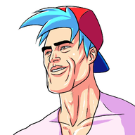 blue_hair boyfriend_(friday_night_funkin') clothes friday_night_funkin' hat meta:not_oc nas:gigachad smile teeth transparent_background // 1200x1200 // 249.4KB