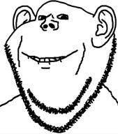 biting_lip ear smile soyjak stubble variant:impish_soyak_ears // 547x623 // 110.7KB
