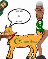 2soyjaks allah badge beard bell flag:pakistan full_body glasses goat goat_fucker islam mucus mudslime muhammad muslims soyjak star_and_crescent subvariant:euromutt text variant:markiplier_soyjak variant:unknown // 609x745 // 537.2KB