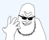 cool glasses hand smile sunglasses variant:syndromejak white_shirt white_skin // 557x446 // 7.7KB