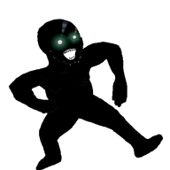 animated black_skin dance full_body glowing_eyes green_eyes inverted monkey_dance open_mouth selfish_little_fuck soyjak stubble subvariant:soyak_(crazed) thougher variant:soyak // 521x640 // 35.9KB