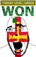 ahegao country emerald flag flag:guernsey gem glasses green green_eyes guernsey hair looking_up open_mouth schlog_color_event soyjak soyjak_blog stubble teeth text threat_level_green united_states variant:cobson won // 721x1115 // 144.1KB