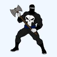 Warrior-Z(user) arabic_text axe balaclava bat batman batman_(series) buff caligraphy flag flag:norway flag:shahada full_body iron islam kratos kufic muscles muscular_male muslims norway punisher red self_insert shahada skull soybooru spawn stick subvariant:chudjak_front variant:chudjak weapon // 2048x2048 // 177.6KB
