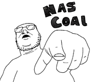 coal glasses hair nas_coal_or_something open_mouth pointing soyjak text variant:scabrjak // 1393x1158 // 87.1KB