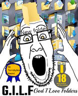 angry arm award background badge cabinet file_folder folder frutiger_aero glasses hand medal open_mouth smile soyjak stubble teeth text variant:ppp white_skin // 1000x1233 // 715.7KB