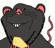 animal animated arm buck_teeth cheddar_c_cheese cheese ear grey_skin hand holding_object mouse open_mouth rodent snout soyjak stubble tail variant:impish_soyak_ears whisker // 255x225 // 381.9KB