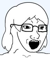 female glasses hair open_mouth series:foidjaks subvariant:female_soyak template transparent_background variant:soyak // 500x600 // 10.5KB