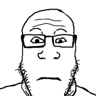 angry animated bee bite bloodshot_eyes closed_mouth crying glasses glitch neutral soyjak stubble subvariant:impish_bee subvariant:neutralplier thumbnail_glitch variant:impish_soyak_ears variant:markiplier_soyjak // 450x600 // 803.4KB