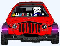 anthropomorphism award bald big_lips black_sclera car closed_mouth discord distorted duck flag:transgender_pride_flag furry glasses hand hands_up jartycuck jeep jeep_wrangler lights lips logo mcdonalds mutt mutt_lips noose open_mouth pink_eyes pink_hair rope rubber_duck seat soyjak steering_wheel stubble subvariant:impish_amerimutt subvariant:wewjak tires tranny twitter variant:coinjak variant:impish_soyak_ears variant:smugjak variant:soyak x xitter zoomer zoomer_hair // 1192x914 // 226.2KB