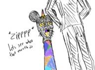 art back clothes decapitation ear glasses gore impaled mickey_mouse nsfl open_mouth questionable soot_colors soyjak stubble text tongue trend:colorjak variant:bernd // 821x607 // 367.6KB