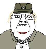 cap clothes glasses hair hat judaism marichka nazism necklace russo_ukrainian_war smile soyjak star_of_david stubble swastika ukraine variant:bernd yellow_hair // 1223x1314 // 217.8KB