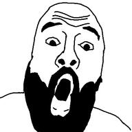 beard open_mouth soyjak template variant:unknown // 400x400 // 29.8KB