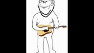 arm closed_mouth ear full_body guitar hand instrument leg music music_parody naked smile sound soyjak stubble variant:impish_soyak_ears video // 1920x1080, 62.7s // 10.0MB