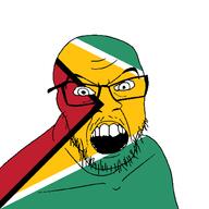angry country flag glasses guyana jacksepticeye looking_at_you mustache open_mouth soyjak stubble teeth variant:feraljak youtube // 1500x1500 // 37.5KB