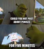 bbc bwc closed_mouth clothes doctor donkey dr_soyberg gigachad glasses impact_font meme ogre ogre_ears penis penis_color_wars shrek soyjak soyjak_party stubble variant:a24_slowburn_soyjak // 474x530 // 316.0KB