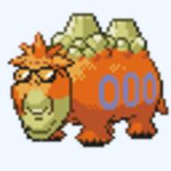 camel camerupt closed_mouth glasses hoenn monster nintendo orange_hair pixel_art pokemon pokemon_emerald soyjak sprite sprite_edit subvariant:wholesome_soyjak transparent variant:gapejak video_game volcano yellow_skin // 64x64 // 880