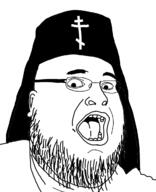 beard christianity ear glasses open_mouth priest soyjak stubble variant:fatjak // 974x1202 // 158.0KB