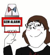 alarm animated boymoder brown_hair gem gem_alert glasses hair hand police_light smile subvariant:gapejak_female tranny variant:gapejak // 1070x1172 // 465.3KB