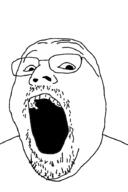 glasses redraw soyjak stubble variant:gapejak // 600x900 // 32.8KB