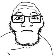 big_chin closed_mouth glasses soyjak stubble variant:markiplier_soyjak weird_head // 1031x1006 // 95.3KB