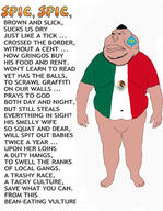 a_wyatt_mann alcohol angry arm belly belly_button brown_skin bug clothes coat_of_arms countrywar fat flag flag:mexico fly foot full_body hair hand latino leg lips looking_at_you mexico meximutt nikocado_avocado obese penis poem rap soyjak stinky text ugly_bastard variant:meximutt // 2323x3000 // 2.1MB