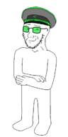 arrow closed_mouth clothes crossed_arms full_body glasses hat series:arrow_police smug stubble that_one_fucking_picture_of_nate_being_a_smug_little_bastard tinted_glasses variant:soyak // 600x1200 // 30.3KB