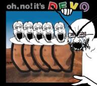 album_cover angry crying devo eyebrows meta:tagme multiple_soyjaks music subvariant:angryjak variant:soyak // 835x736 // 463.0KB