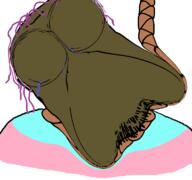 ack brown_skin brown_troonjak creepy creepypasta crying distorted faceless flag:transgender_pride_flag purple_hair rope suicide tranny trend:slopjak variant:bernd // 768x719 // 161.0KB