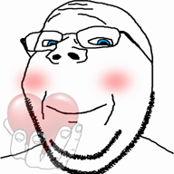 animated blue_eyes blush closed_mouth heart holding_heart holding_object looking_at_you open_mouth stubble subvariant:wholesome_soyjak talking teeth tongue variant:gapejak white_background white_skin wholesome // 480x480, 2.1s // 411.6KB