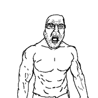 bald buff chad eyebrows forehead_lines frederic_vosgrone glasses high_res looking_at_you meta:high_resolution muscles muscular_male open_mouth screaming soyjak stubble subvariant:vosgrone teeth tongue traced variant:cobson vein vosgrone white_background // 1000x1000 // 35.8KB