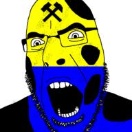 angry coal glasses hammer open_mouth poland silesia soyjak stubble variant:cobson // 717x716 // 32.9KB