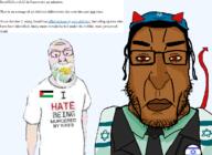 babyjak demon flag:israel flag:palestine israel jewish_nose judaism kike palestine subvariant:chudplier variant:gapejak variant:markiplier_soyjak variant:tewi // 1176x855 // 314.3KB