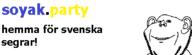 banner blue closed_mouth ear smile soyjak soyjak_party stubble swedish_text text variant:impish_soyak_ears yellow // 350x100 // 7.6KB