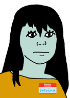 blue_skin emo_hair female girl hair large_nose meta:namefags orange_shirt series:nonexistant_namefags squidward subvariant:ancapgerontofoid subvariant:commiepedotroon template trevina_(nonexistent-namefag) trevor(user) variant:gapejak variant:kuzjak woman // 614x859 // 43.4KB
