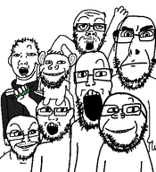 looking_at_the_front looking_at_you open_mouth stubble transparent_background variant:a24_slowburn_soyjak variant:cobson variant:feraljak variant:gapejak variant:impish_soyak_ears variant:kuzjak variant:markiplier_soyjak variant:soyak white_skin // 411x452 // 43.5KB