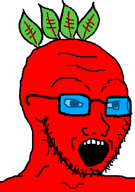beet beetroot broot food glasses leaf open_mouth red_skin stubble tinted_glasses transparent_background variant:soyak vegetable // 632x900 // 18.5KB