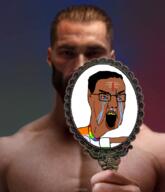 aryan big_lips big_nose breasts brown_skin chad chud chud_chad collar crying ear fat flag:india flag:minor_attracted_person flies giga_chad hanging head india indian map_(pedophile) meta:tagme mirror mucus muscular_male obese open_mouth pedophile pointing rope rotten_teeth stink_lines stinky subvariant:impish_amerimutt suicide sweating sweaty tits unibrow variant:chudjak variant:impish_soyak_ears white_man white_shirt white_skin wrinkles yellow_teeth yosack_jaki_(tranny) // 688x800 // 621.9KB