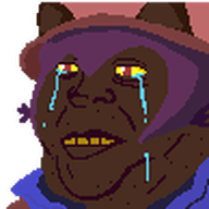 brown_skin cat_ear clothes crying hair hat jimbo_(namefag) jimbo_(user) jimbrap lips meta:namefags niko_(oneshot) oneshot pixel_art series:jimbo_emotes tear variant:alicia yellow_sclera yellow_teeth // 97x97 // 1.6KB