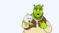 big_lips double_chin eyebrows fat green_skin hand head obese ogre onion showing_something shrek stubble surprised sweating sweaty transparent_background variant:nopejeet variant:soyak wrinkles // 1703x954 // 94.7KB