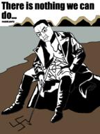 arm boot clothes drawing gem glasses jacket leg napoleon rock sand shadow sitting soyjak_party stick swastika torso variant:chudjak water // 697x930 // 47.6KB