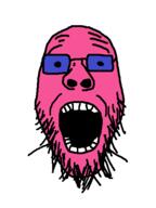big_head big_mouth big_nose doll gape glasses kai_cenat kaicenat nuvariant nuvariants soyjak_party stubble variant:kai_cenat wrinkles // 398x529 // 8.7KB