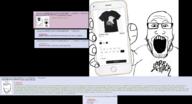 2soyjaks 4chan arm clothes dark_souls dark_souls_3 glasses greentext hand holding_object holding_phone iphone jeenine open_mouth phone smile soyjak subvariant:phoneplier subvariant:phoneplier_vertical subvariant:wholesome_soyjak text tshirt tubble v_(4chan) variant:gapejak variant:markiplier_soyjak video_game // 1830x987 // 556.2KB
