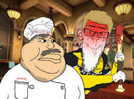 angry attack baseball_bat blonde_hair_ blood bloodshot_eyes bloodstained chef chef_antoine chef_hat chuck_greene dead_rising dead_rising_2 gray_hair meximutt motorcross moustache rage restaurant seethe steam subvariant:feralrage variant:feraljak variant:meximutt video_game // 1475x1080 // 1.2MB