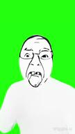 ai_generated glasses green_screen oh_when_the_saints_are_marching_in open_mouth soyjak stubble template variant:bernd video viggle // 720x1280, 19.6s // 5.3MB