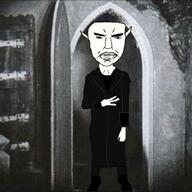 arm black_and_white chud closed_mouth clothes count_orlok ear full_body hand irl_background nosferatu old soyjak subvariant:chudjak_front subvariant:unbotheredchud thick_eyebrows vampire variant:chudjak // 640x640 // 80.5KB