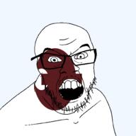 angry flag flag:nara glasses hair japan looking_at_you mustache nara open_mouth soyjak stubble teeth todofuken transparent_background variant:feraljak // 1500x1500 // 57.9KB
