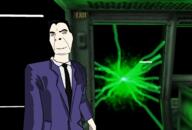 black_background carriage clothes g-man gman green_eyes hair half-life necktie panel pocket portal shading smile space suit teeth variant:cobson // 2500x1687 // 921.7KB