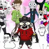 cow dance ear furry furry_ears looking_at_you loona_(helluva_boss) meta:not_oc rocky_rakoon roxanne_wolf subvariant:neutralplier variant:chudjak variant:cobson variant:markiplier_soyjak variant:soyak // 480x480, 17.4s // 2.9MB